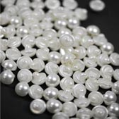 Füles pityke gomb 8 mm - IVORY (Elefántcsontszínű) 